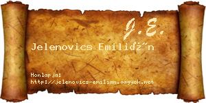 Jelenovics Emilián névjegykártya